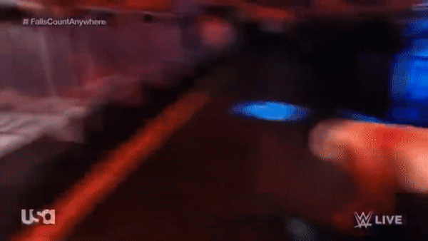 Seth Rollins Diving Crossbody Cage Rusev Kevin Owens