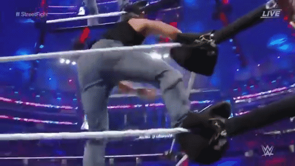 Dean Ambrose Brock Lesnar Dropkick Chair