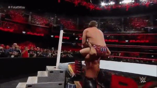 Seth Rollins Chris Jericho Braun Strowman Powerbomb Table