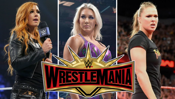 Becky Lynch Charlotte Flair Ronda Rousey WrestleMania
