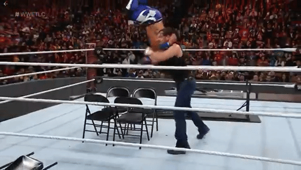 Dean Ambrose Release Suplex AJ Styles Chairs 