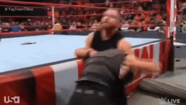 Dean Ambrose Dirty Deeds Seth Rollins Concrete Floor