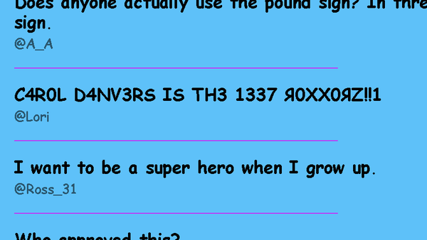 Captain Marvel Leet