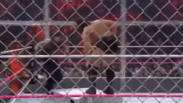 Roman Reigns Rusev Hell In A Cell Match Spear