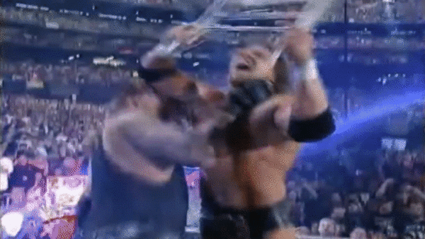 Wrestlemania 17 Undertaker Chokeslam Triple H