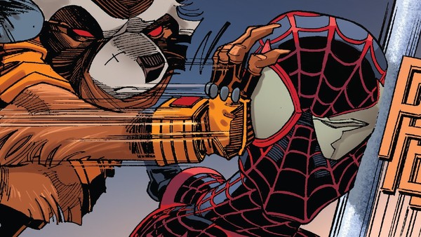 Rocket Raccoon Spider Man Fight