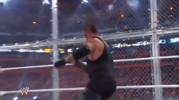 WrestleMania XXVIII Triple H Undertaker Steel Steps Spinebuster