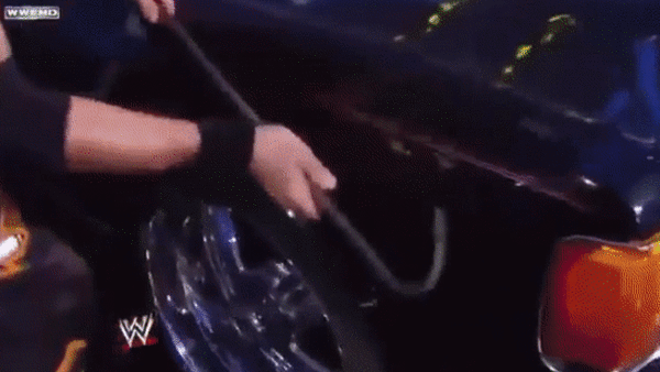 WrestleMania XXVII Edge Destroys Car