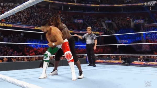Andrade Rey Mysterio Springboard Double Hurricanrana R Truth