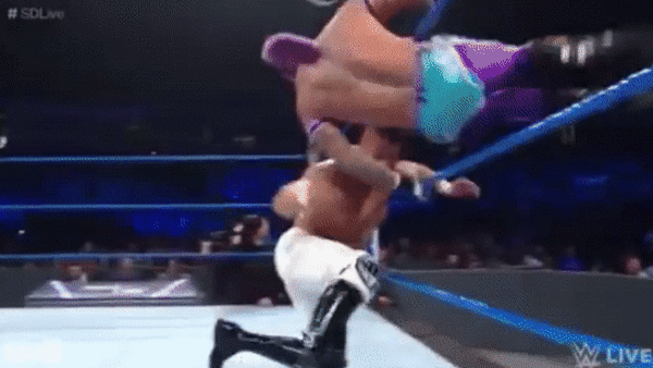 Andrade Rey Mysterio Crucifix Bomb