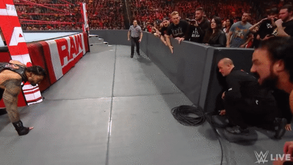Drew McIntyre Roman Reigns Claymore Kick