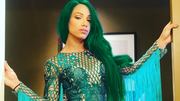 sasha banks green dress Sasha Banks