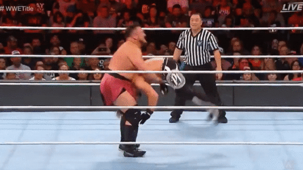 Samoa Joe AJ Styles Powerbomb Boston Crab