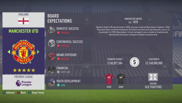 FIFA 19 Club Goals Objectives
