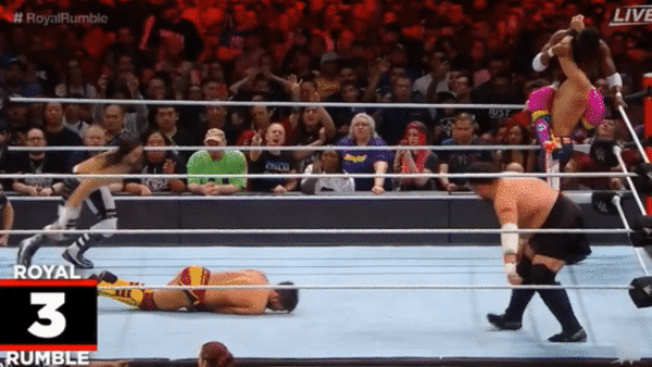 Samoa Joe Ali Overhead Belly To Belly Suplex