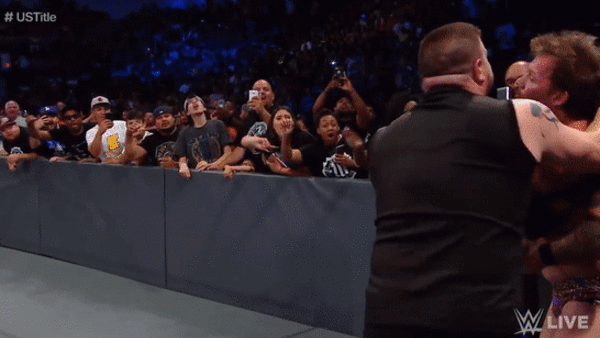 Kevin Owens Chris Jericho Ring Post