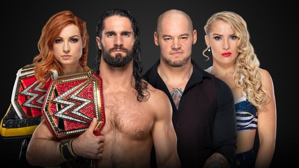 Becky Lynch Seth Rollins Baron Corbin Lacey Evans