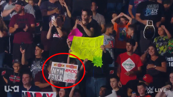 WWE Upside Down Sign