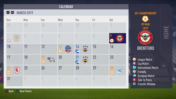 FIFA 19 Fixture Congestion 