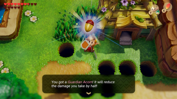Zelda Link's Awakening Pickup Acorn Powerup