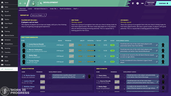 Football Manager 20 Development