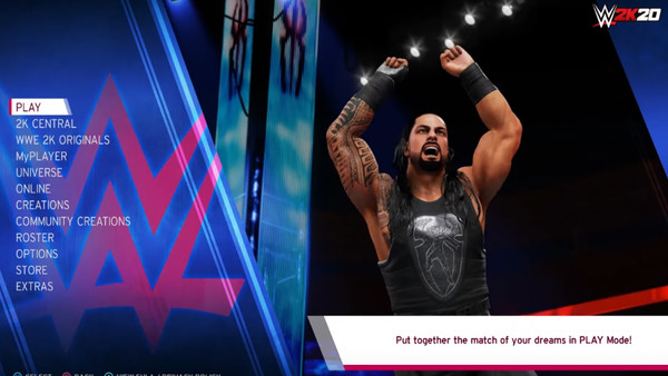 WWE 2K20 Main Menu