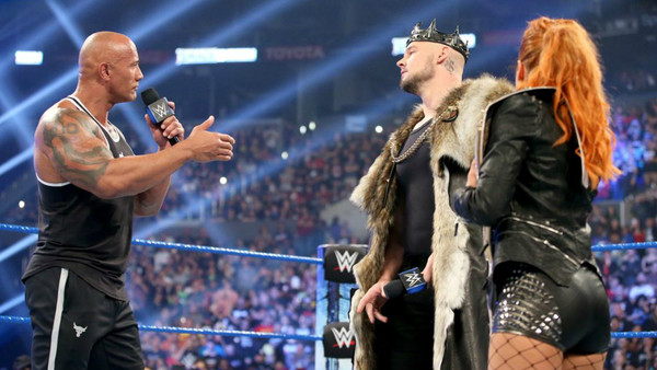 The Rock Becky Lynch King Baron Corbin