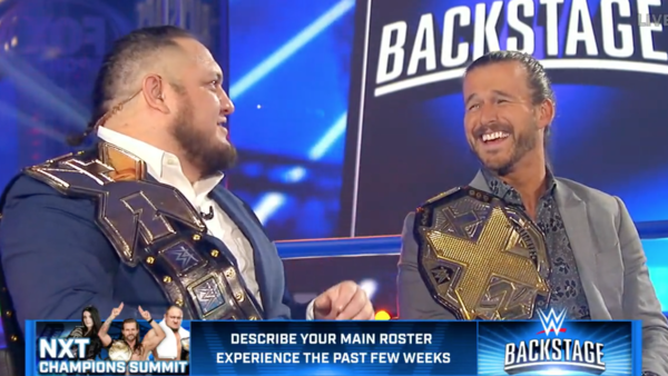 Backstage Adam Cole
