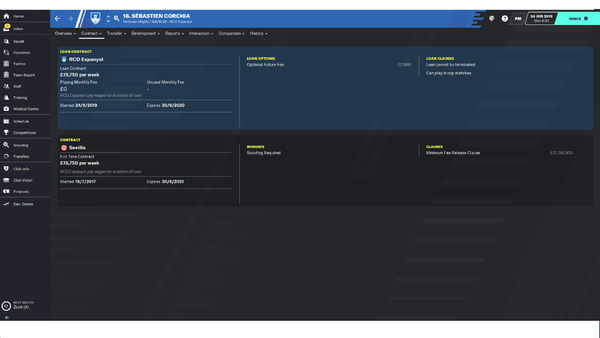 Sebastien Corchia Contract