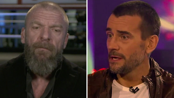 Triple H CM Punk Backstage