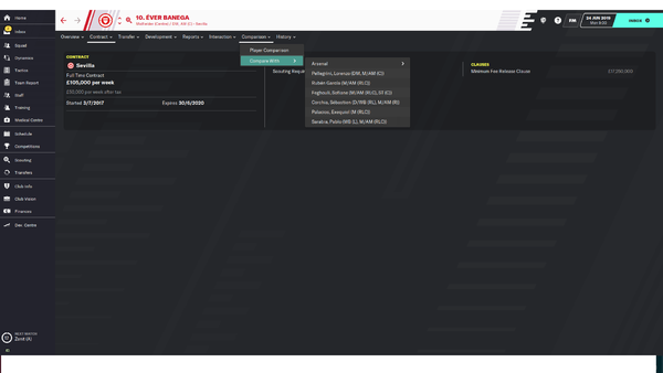 Ever Banega Contract