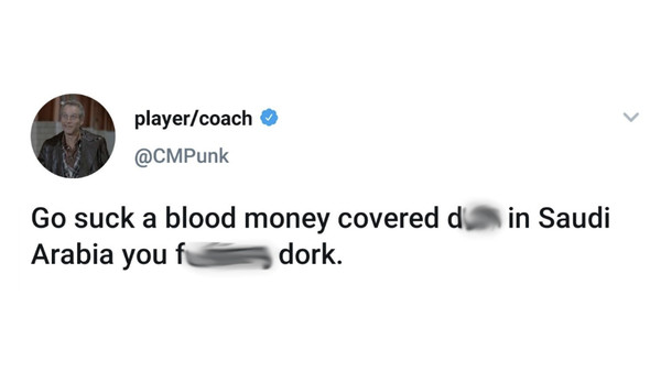 CM Punk dodgy tweet