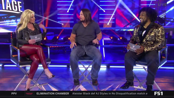 Renee Young AJ Styles Xavier Woods