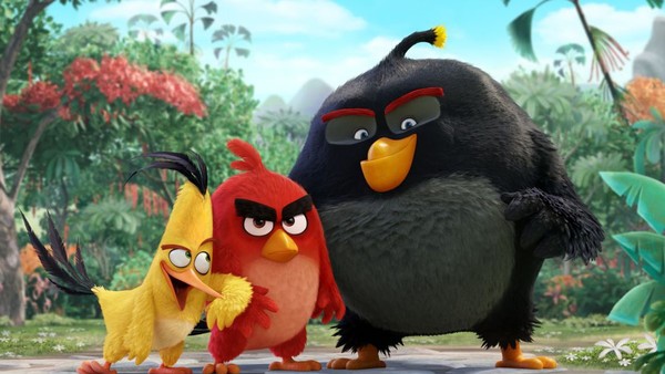 Josh Gad, Jason Sudeikis and Danny McBride in The Angry Birds Movie