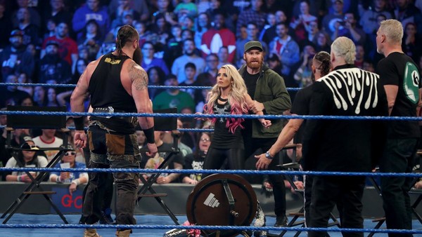 Sami Zayn Braun Strowman Alexa Bliss nWo