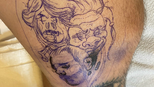 King Corbin Shrunken Head Tattoos