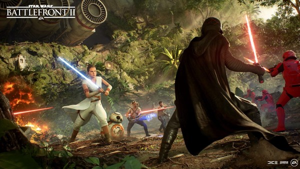 Star Wars Battlefront 2 Rey Kylo ren