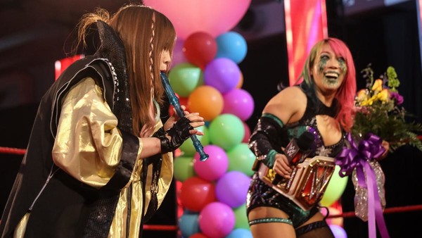 Asuka Championship Celebration
