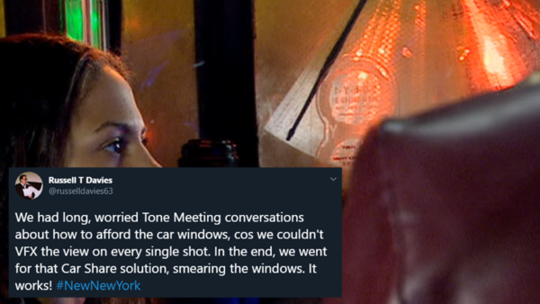 Doctor Who Gridlock undercity motorway car window