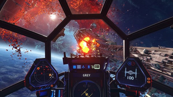 Star Wars Squadrons TIE Fighter cockpit