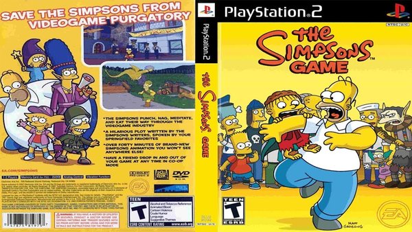 The Simpsons Game Box Art PS2