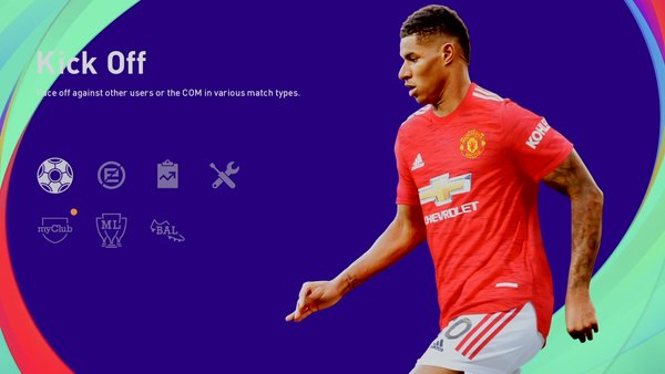eFootball PES 2021, menu