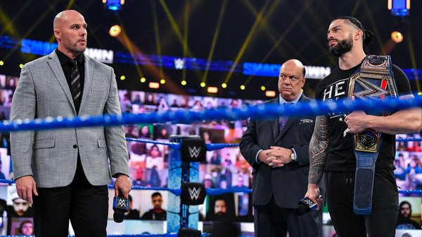 Adam Pearce Roman Reigns Paul Heyman