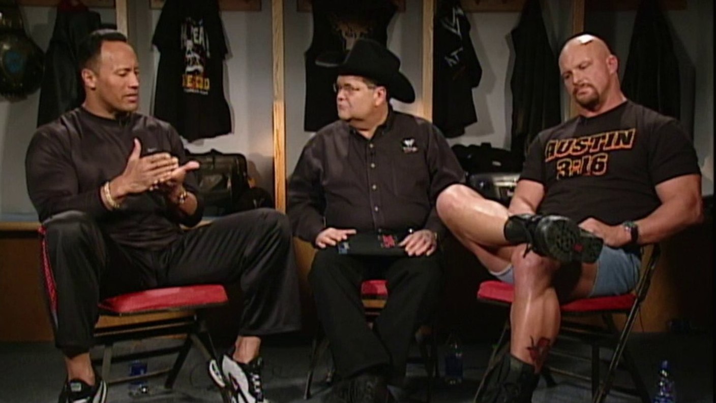 The Rock Steve Austin Jim Ross WrestleMania X-Seven