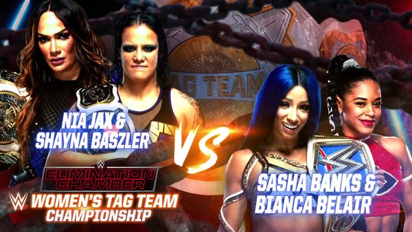 WWE Elimination Chamber 2021 Nia Jax Shayna Baszler Sasha Banks Bianca Belair