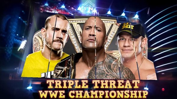 The Rock vs John Cena vs CM Punk