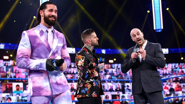 Cesaro Seth Rollins Corey Graves