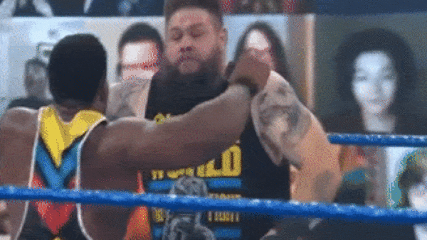 Big E Kevin Owens Clothesline