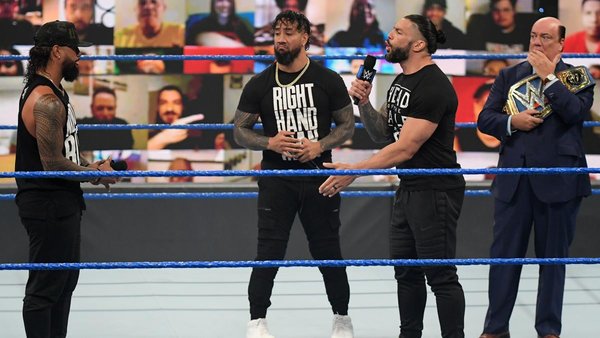 Roman Reigns Paul Heyman Jimmy Jey Uso