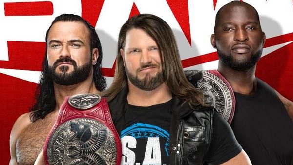 Drew McIntyre AJ Styles Omos WWE Raw